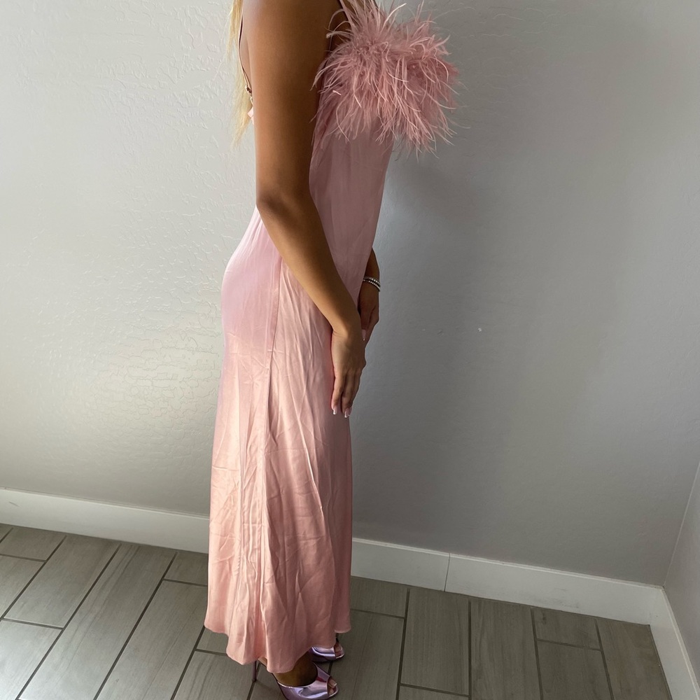 Sleeper Pink Satin Gown - Picture 2 of 6